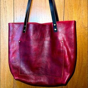 Portland Leather Goods Medium sangria tote